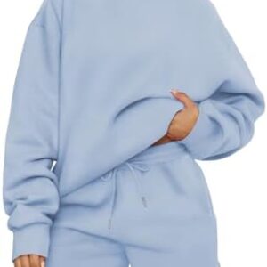 AUTOMET Womens 2 Piece Outfits Oversized Hoodies Sweatsuit Lounge Sets Casual Sweat Shorts Fall Fashion Clothes