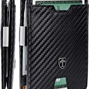 TRAVANDO Mens Slim Wallet with Money Clip AUSTIN RFID Blocking Bifold Credit Card Holder for Men with Gift Box