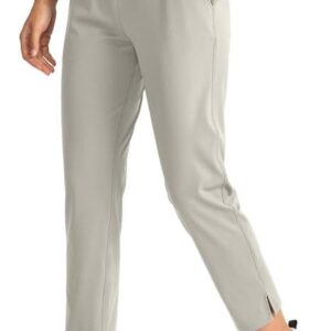 Soothfeel Women's Golf Pants with 4 Pockets 7/8 Stretch High Wasited Sweatpants Travel Athletic Work Pants for Women