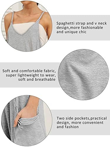 EFAN Womens Casual Jumpsuits Summer Rompers Sleeveless Loose Fit Overalls Baggy Spaghetti Strap Jumpers with Pockets 2023 - Image 5